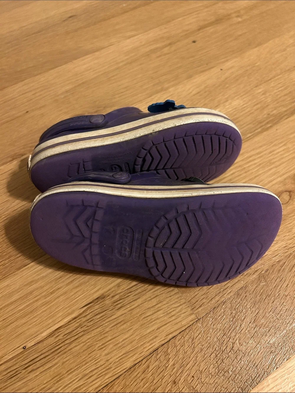 CROCS Kids Purple Slip-On Clogs with Fun Charms